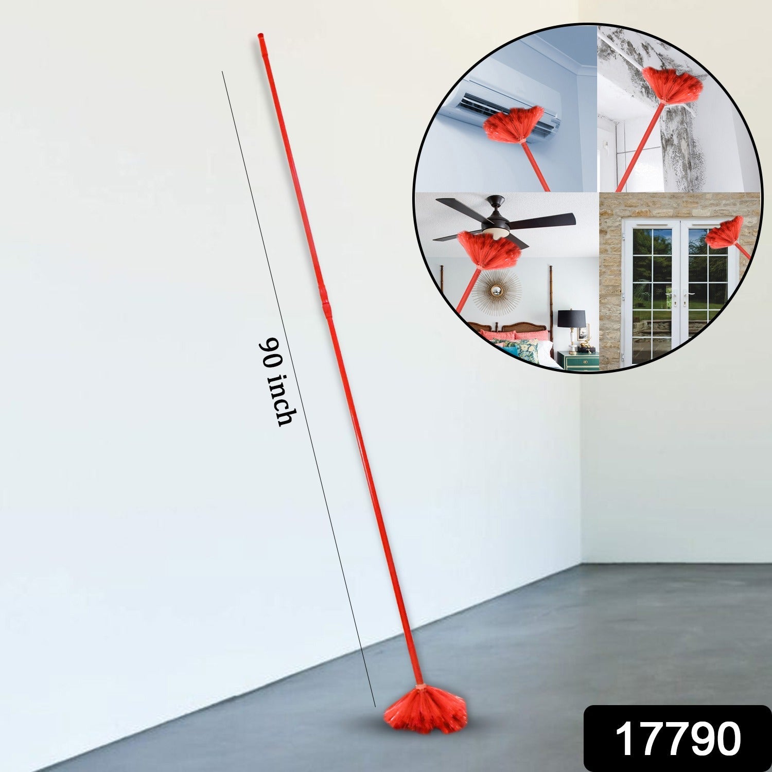 90-inch Metal Extendable Cobweb Brush – Ceiling, Fan & Light Dust Cleaning (MOQ: 3) 90-inch Metal Extendable Cobweb Brush – Ceiling, Fan & Light Dust Cleaning (MOQ: 3)